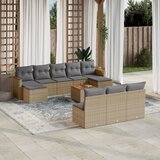 vidaXL 11-dijelni set vrtnih sofa s jastucima bež od poliratana | shoptok.hr