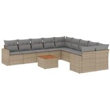  11-dijelni set vrtnih sofa od poliratana s jastucima bež | shoptok.hr