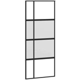 vidaXL Drsna vrata z opremo 90x205 cm kaljeno steklo in aluminij | Shoptok.si