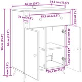  Kreveta Betonska siva 66 x 34,5 x 90 cm Konstruirano drvo | shoptok.hr