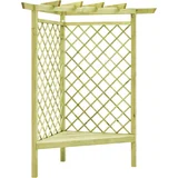 Nn Kotna pergola s klopjo 130x130x197 cm impregnirana borovina