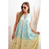 Kesi Włoski Women's sleeveless viscose dress turquoise | shoptok.hr