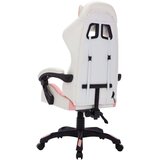 vidaXL racing stol z RGB LED lučkami roza in črno umetno usnje | Shoptok.si