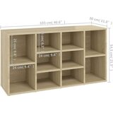  Klupa za cipele boja hrasta sonome 103x30x54 5 cm od iverice | shoptok.hr