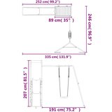 Vanjski set za igru od masivne borovine | shoptok.hr