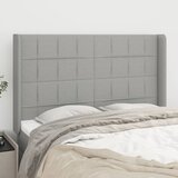 Uzglavlje s ušima svjetlosivo 147x16x118/128 cm od tkanine | Eponuda.com