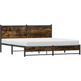  Metalni okvir kreveta bez madraca boja hrasta 180x200 cm | shoptok.hr
