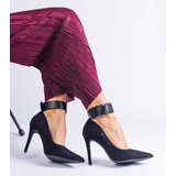 Gemre Black suede eco-leather stiletto pumps Andressio | Shoptok.si