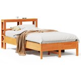 Maison Chic Posteljni okvir - Dvoposteljna postelja - Zakonska postelja brez vzmetnice voščeno rjav 120x200 cm borovina-J13278, (21772579) | Shoptok.si
