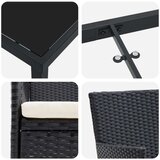  5-dijelni set vrtnih blagovaonskih stolica Crni Poli ratan | shoptok.hr