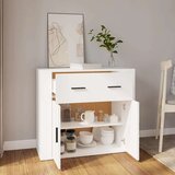 vidaXL Komoda bela 80x33x70 cm inženirski les | Shoptok.si