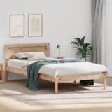 vidaXL Konstrukcija postelje Rjava 75 x 190 cm Masivno borovo les | Shoptok.si