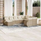 vidaXL 10-dijelni set vrtnih sofa s jastucima bež od poliratana | shoptok.hr