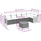  7-dijelni set vrtnih sofa sivi od poliratana | shoptok.hr