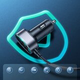 Joyroom Avtopolnilec (JR-CL03) - Razširitev vtičnic - 5x USB - 6.2 A - 150 cm - črn | Shoptok.si
