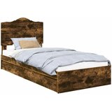  Krevet s od storage s ladicama Dimljeni hrast 70 x 190 cm | shoptok.hr