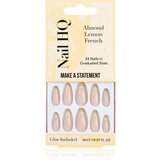 Nail HQ Almond Lemon French umetni nohti z lepilom 24 kos | Shoptok.si
