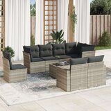  9-dijelni set vrtnih sofa od poliratana s jastucima svjetlosivi | shoptok.hr