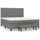 Maison Chic Box spring postelja - Vzmetna postelja z vzmetnico temno siva 180x200 cm blago SL14537, (21905560) | Shoptok.si