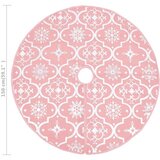 vidaXL Luksuzna podloga za božićno drvce s čarapom ružičasta 150 cm | shoptok.hr