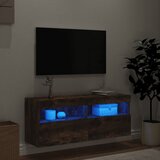  Zidni TV ormarić s LED svjetlima boja hrasta 100x30x40 cm | shoptok.hr