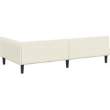  Kutni okvir kreveta s uzglavljem Krema 90 cm x 200 cm Baršun | shoptok.hr