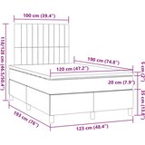  Krevet box spring s madracem tamnosmeđi 120 x 190 cm od tkanine | shoptok.hr