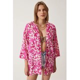  Ženski Roze Krem Šareni Viskoza Kimono EN00615, Roze Krem / Roze Cene