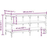 vidaXL Klop za čevlje rjavi hrast 100x38,5x49 cm inženirski les | Shoptok.si