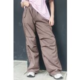 Madmext Brown Parachute Jogger Women's Pants cene
