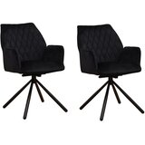MID.YOU Set Naslanjačev Donny, Črna, 2 Kos | Shoptok.si