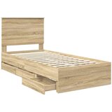  Okvir za krevet Sonoma hrast 75 x 190 cm Inženjersko Drvo - sonoma hrast 75 x 190 cm | shoptok.hr