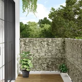 vidaXL Vrtni zaslon za privatnost sivi kamenog izgleda 400x120 cm PVC