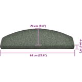  Prostirke za stepenice 30 kom 65x24x4 cm tamnozelene poluokrugle velike | shoptok.hr