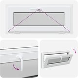  Prozor za podrum RISOR 90 x 40 cm PVC i staklo Antracit | shoptok.hr