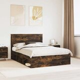  Konstrukcija postelje z vzglavjem Dimljeni oreh 140 x 200 cm, (5000104002) | Shoptok.si