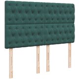 vidaXL Box spring postelja z vzmetnico temno zelena 140x200 cm žamet, (21307035) | Shoptok.si