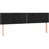 Maison Chic Posteljno vzglavje - Vzglavna omarica 2 kosa črno 100x5x78/88 cm žamet, (22077691) Cene