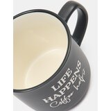Sinsay Keramička šalica s drškom LIFE HAPPENS Coffee helps | shoptok.hr