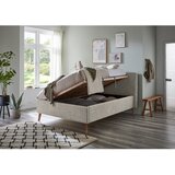 Meise Möbel Krem tapecirani bračni krevet s prostorom za odlaganje s podnicom 140x200 cm Riva – | shoptok.hr