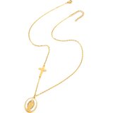 Ogrlica Medaljon PM-39028 - Zlatna KP39028 | shoptok.hr
