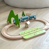 Classic World Klasična svjetska garnitura vlakova, drvena tračnica, vlak + sorter oblika, 40 kom. | shoptok.hr