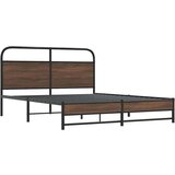  Okvir kreveta bez madraca smeđa boja hrasta 150x200 cm drveni | shoptok.hr