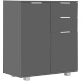 Maison Chic Komoda - Predalnik visok sijaj siva 71x35x80 cm iverna plošča, (21720937) | Shoptok.si