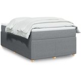 vidaXL Box spring postelja z vzmetnico svetlo siva 120x200 cm blago | Shoptok.si