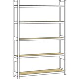 SCHULTE Širok regal, z iverno ploščo, višina 3000 mm, širina 2250 mm, osnovni regal, globina 400 mm | Shoptok.si