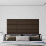  Zidna uzglavlja 12 pcs Smeđa 60 x 15 cm Lažna koža - Smeđa 60 x 15 cm | shoptok.hr