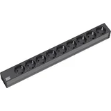 9x Schuko, 2m power extension 9 AC outlet(s) Black