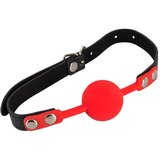 Bad Kitty - silikonski nastavci za usta s remenom od umjetne kože (crveni) | shoptok.hr