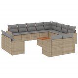  13-dijelni set vrtnih sofa s jastucima bež od poliratana | shoptok.hr